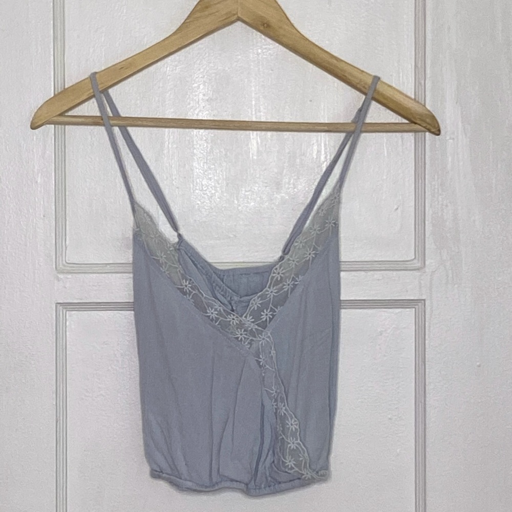 Baby blue crop top